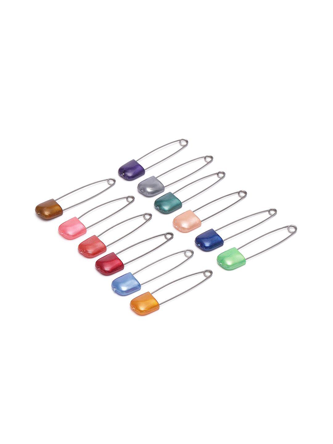 accessher set of 12 acrylic saree pin