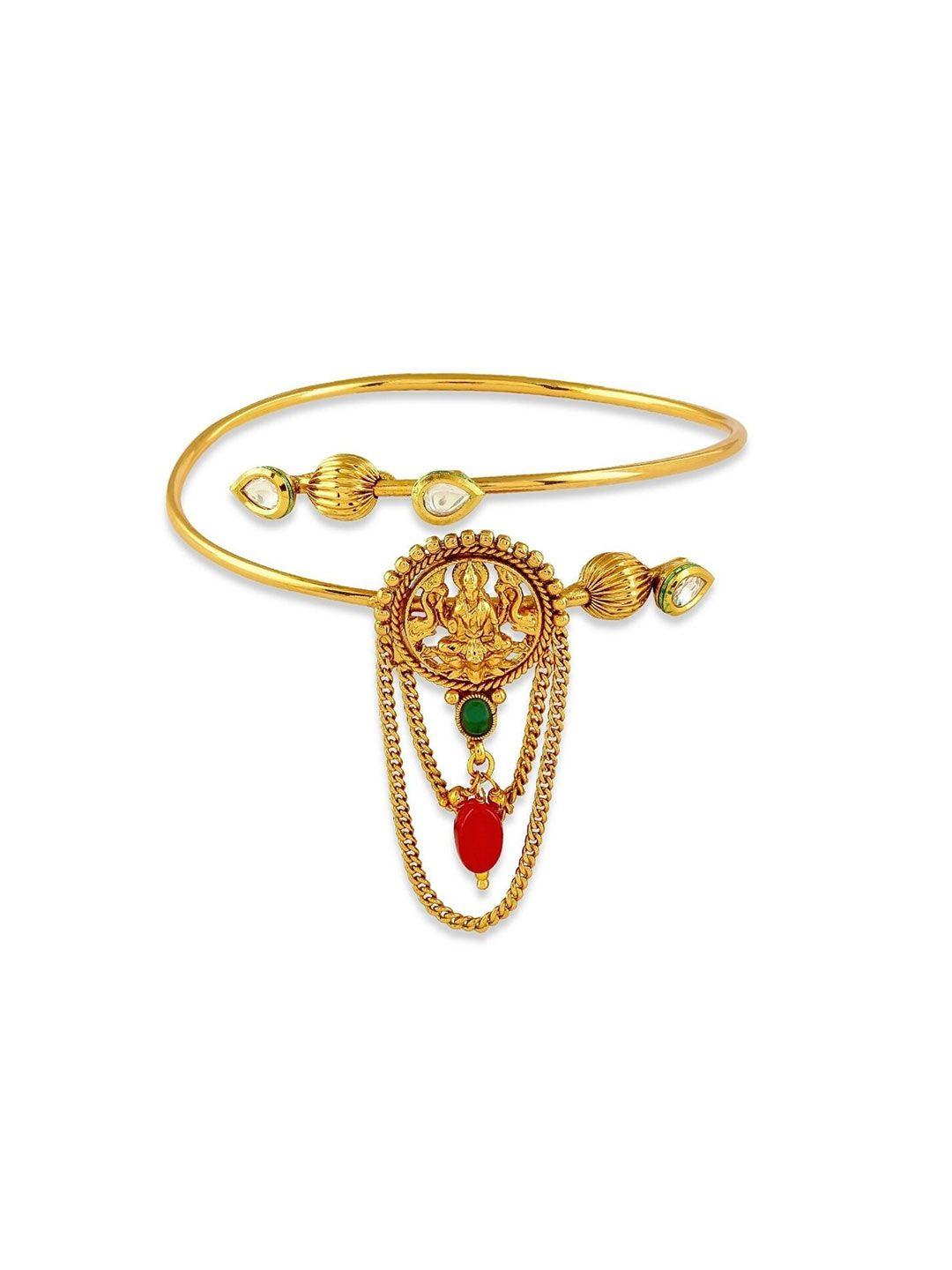 accessher women gold-plated red brass temple armlet bracelet