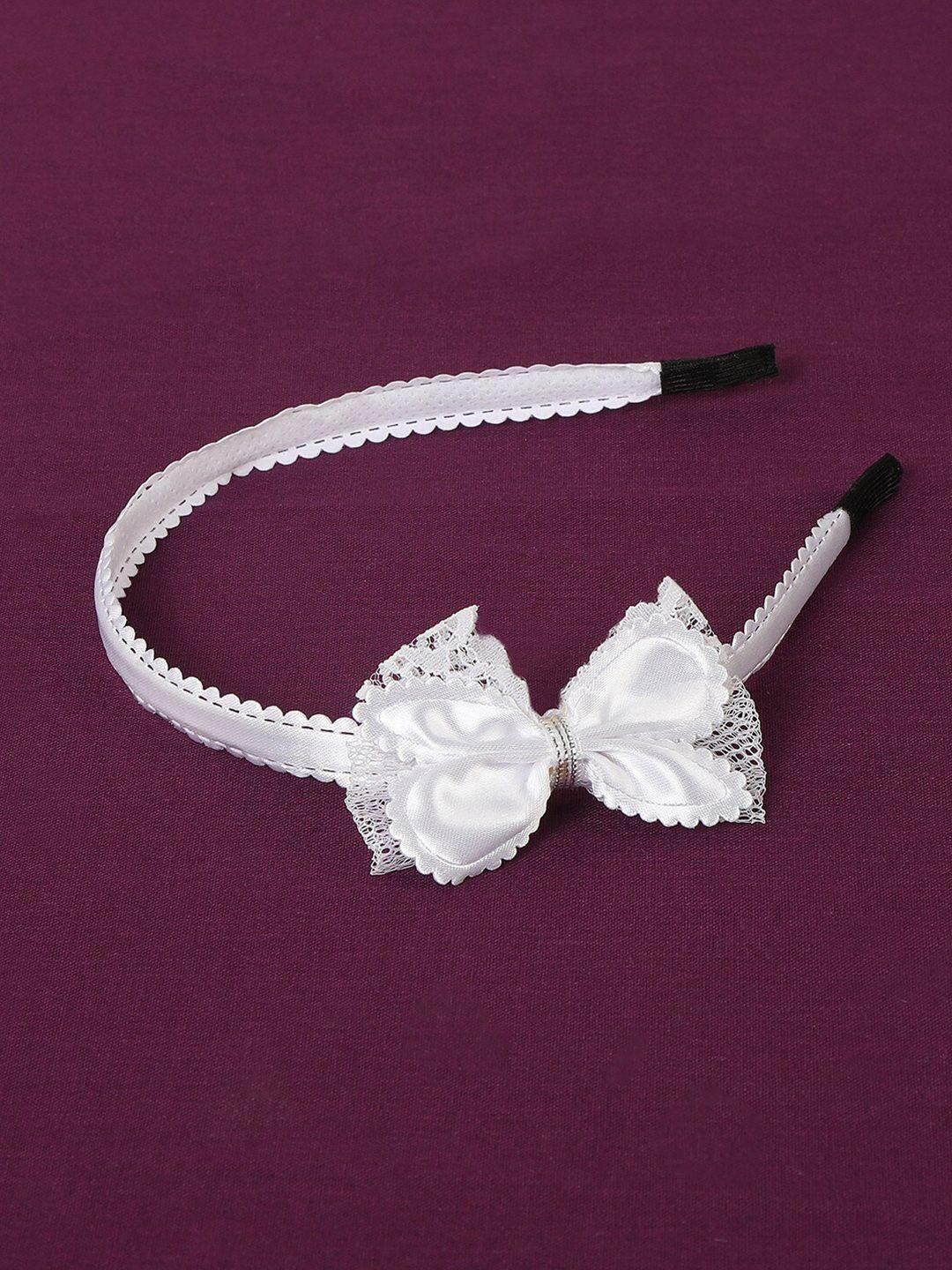 accessher women white bow headband