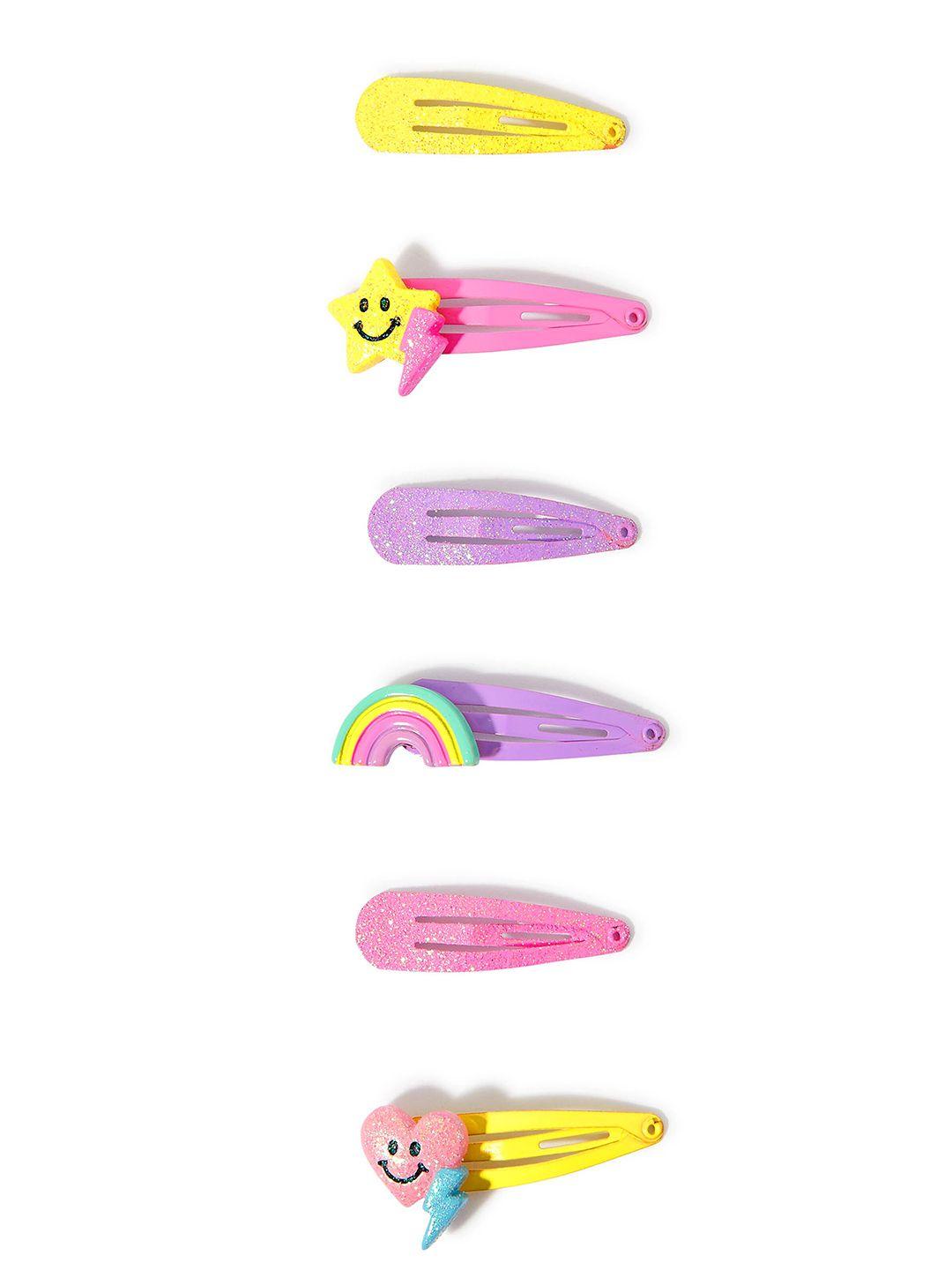 accessorize girls set of 6 tic tac hair clip