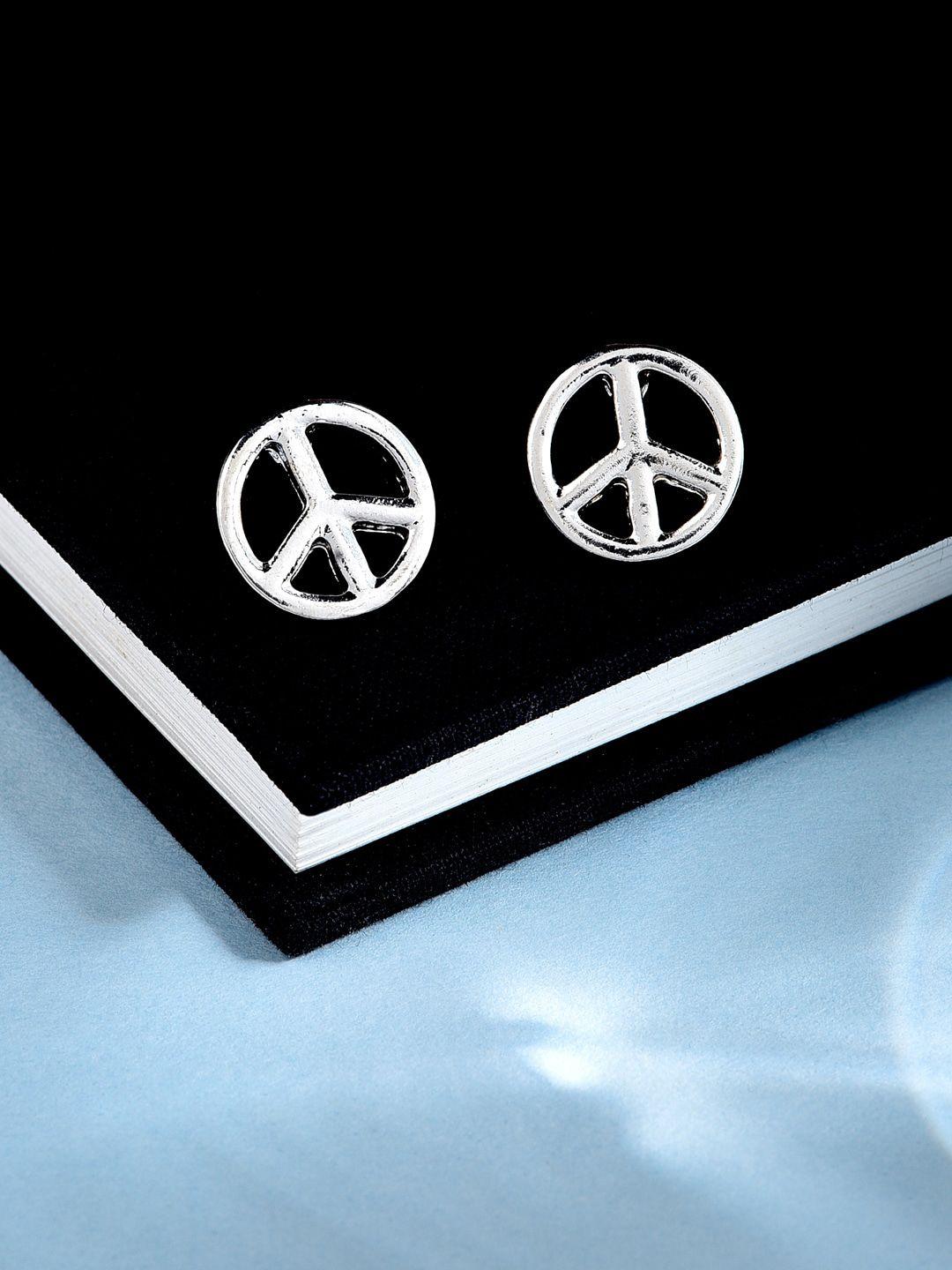 accessorize london contemporary peace stud earrings