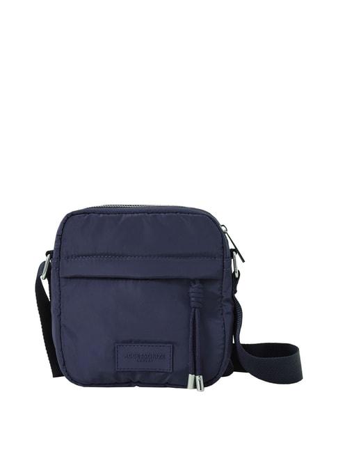 accessorize london navy solid small sling handbag