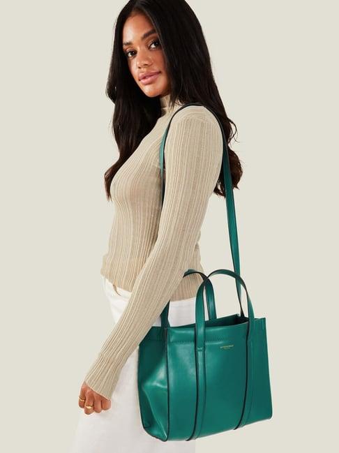 accessorize london teal leather small shoulder bag