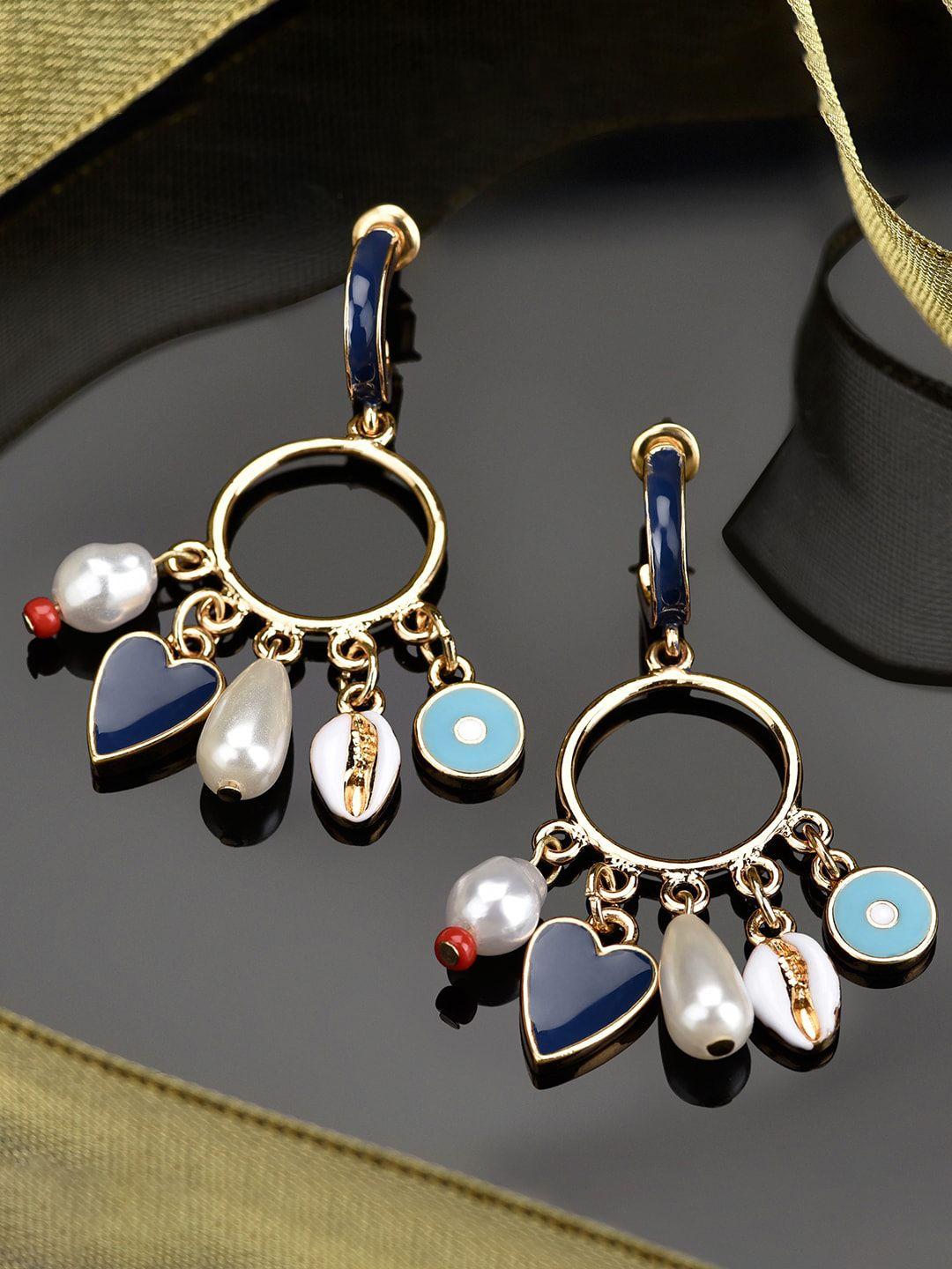 accessorize multicoloured contemporary charm drop earrings