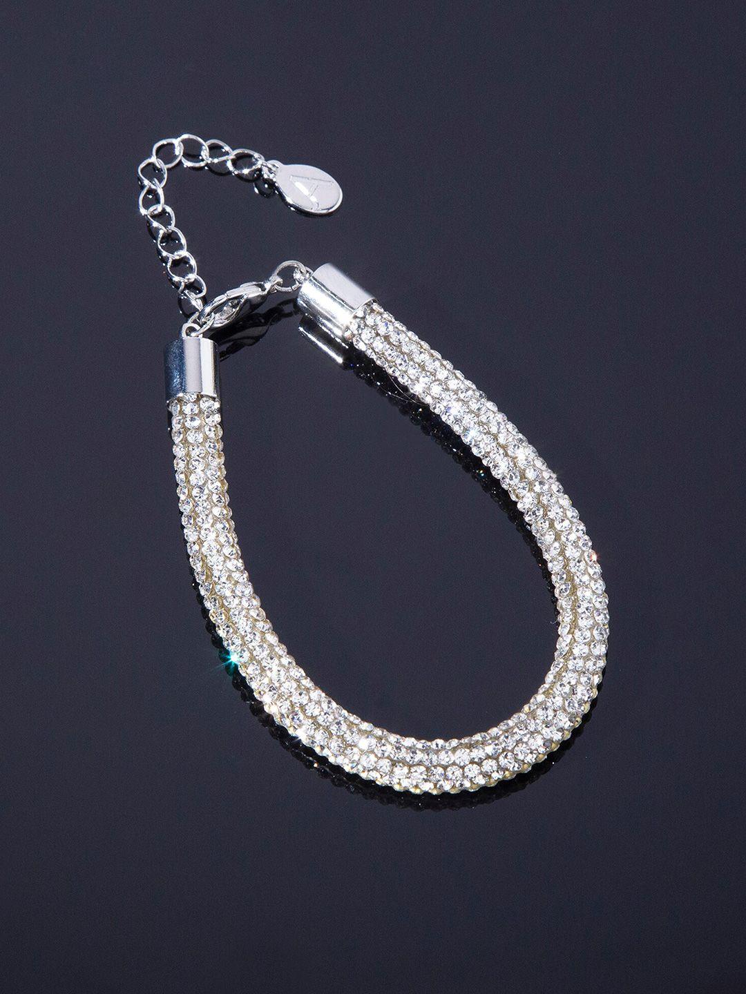 accessorize artificial stones studded wraparound bracelet