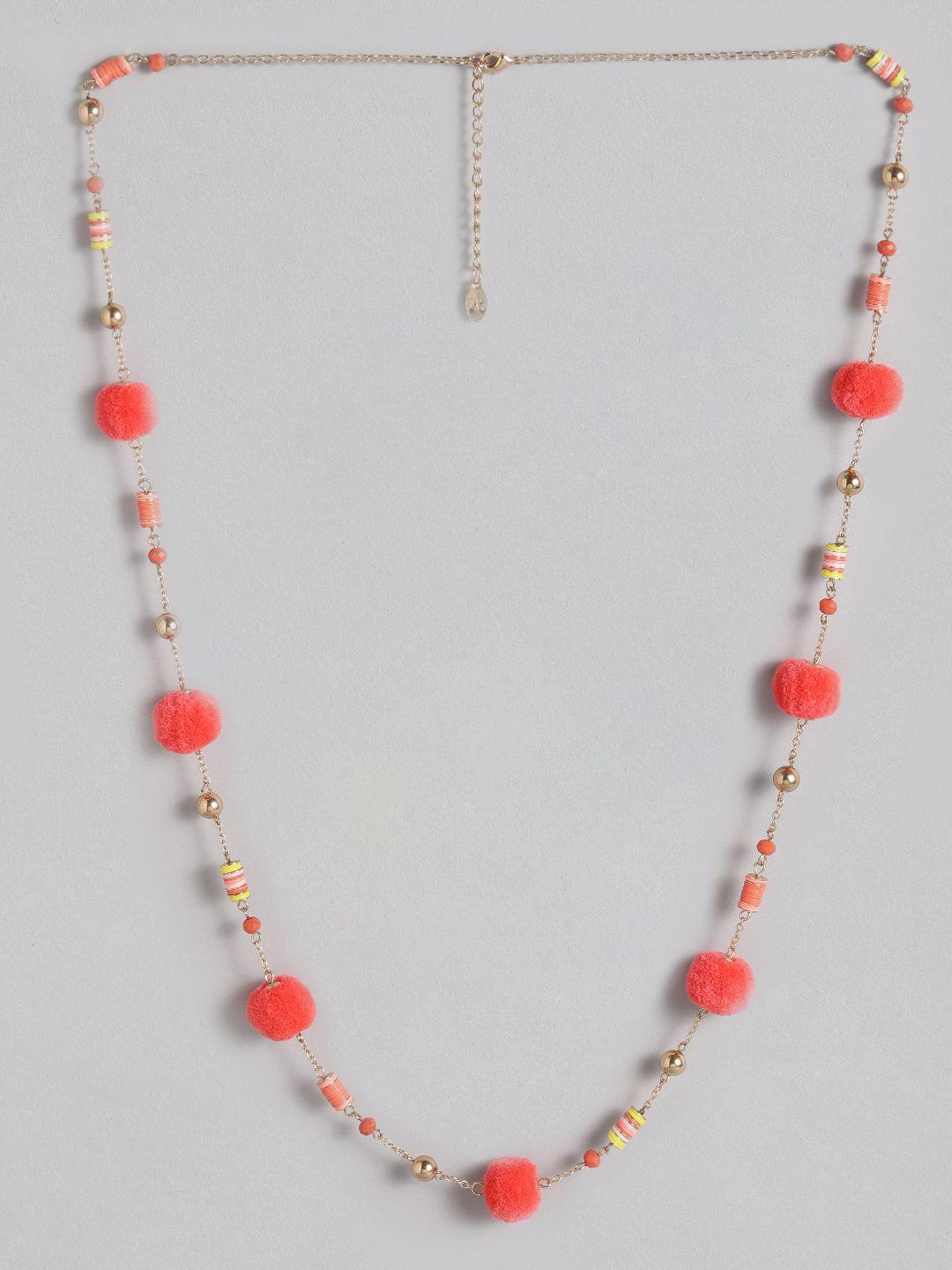 accessorize assorted colour pom-pom necklace