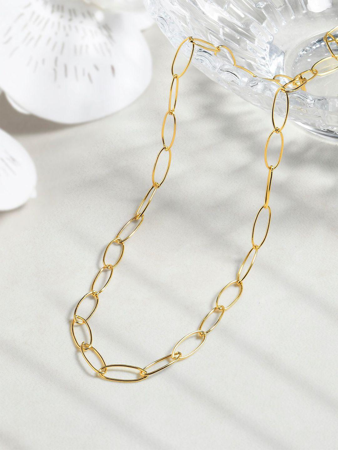 accessorize brass gold-plated handcrafted chain