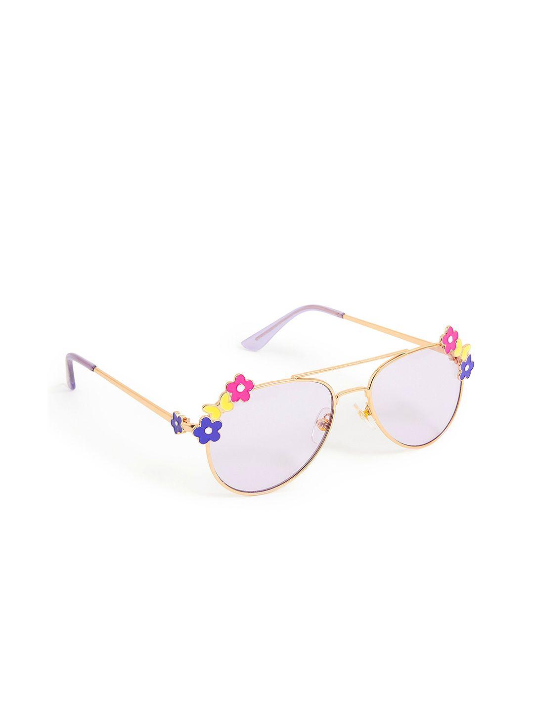 accessorize girls lens & gold-toned aviator sunglasses