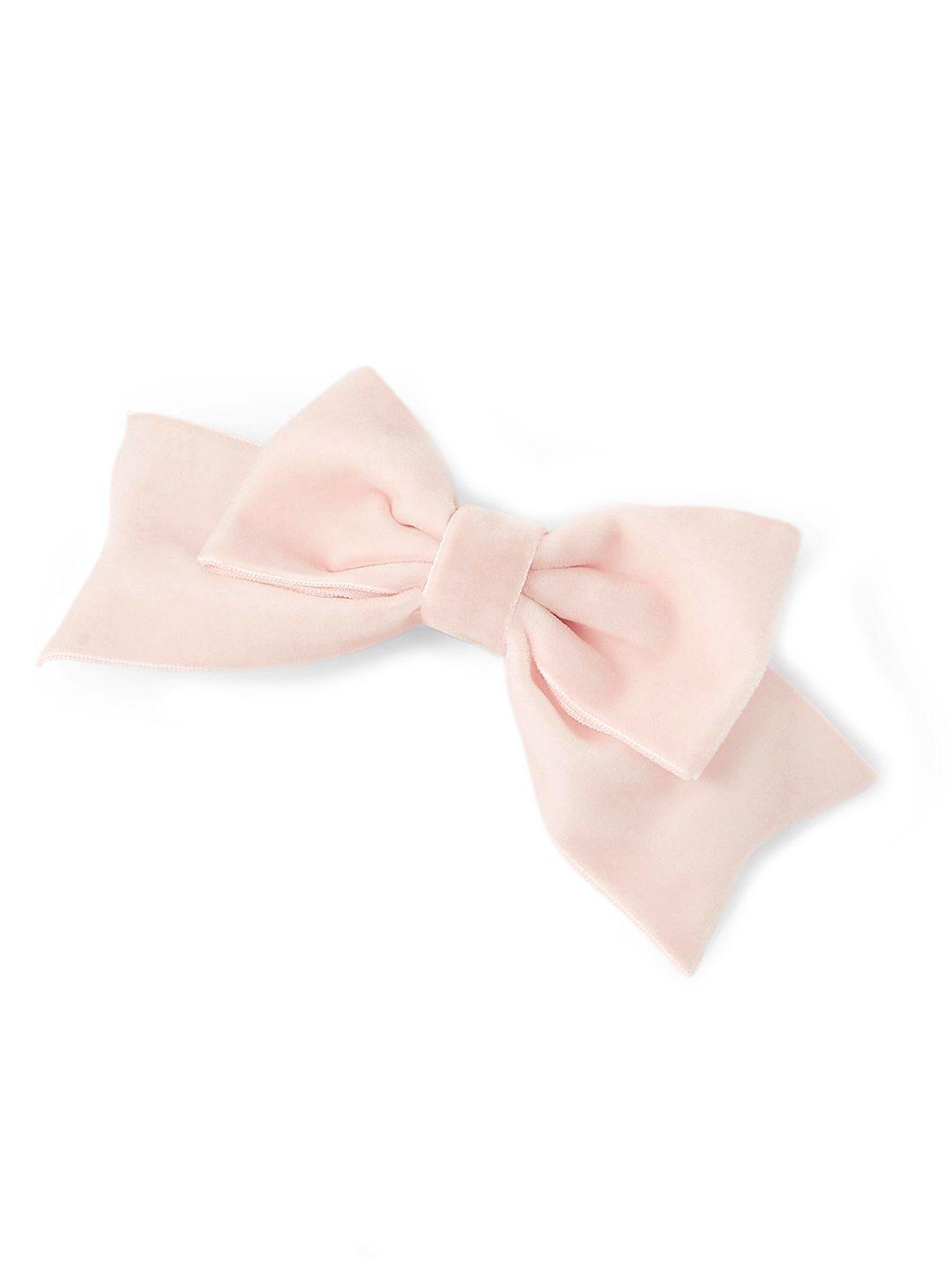 accessorize girls pink velvet bow french barrettes