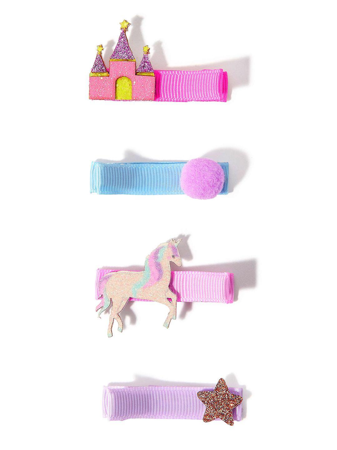 accessorize girls set of 4 alligator hair clip