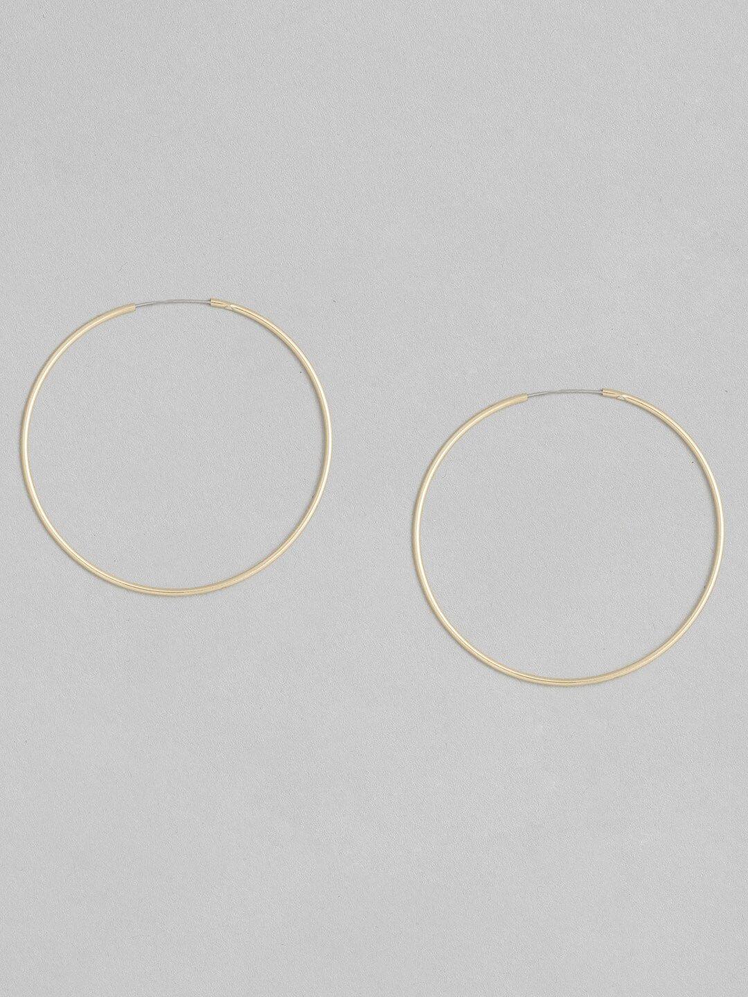 accessorize gold-plated circular hoop earrings