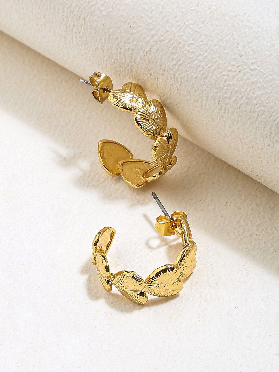 accessorize gold-plated classic half hoop earrings