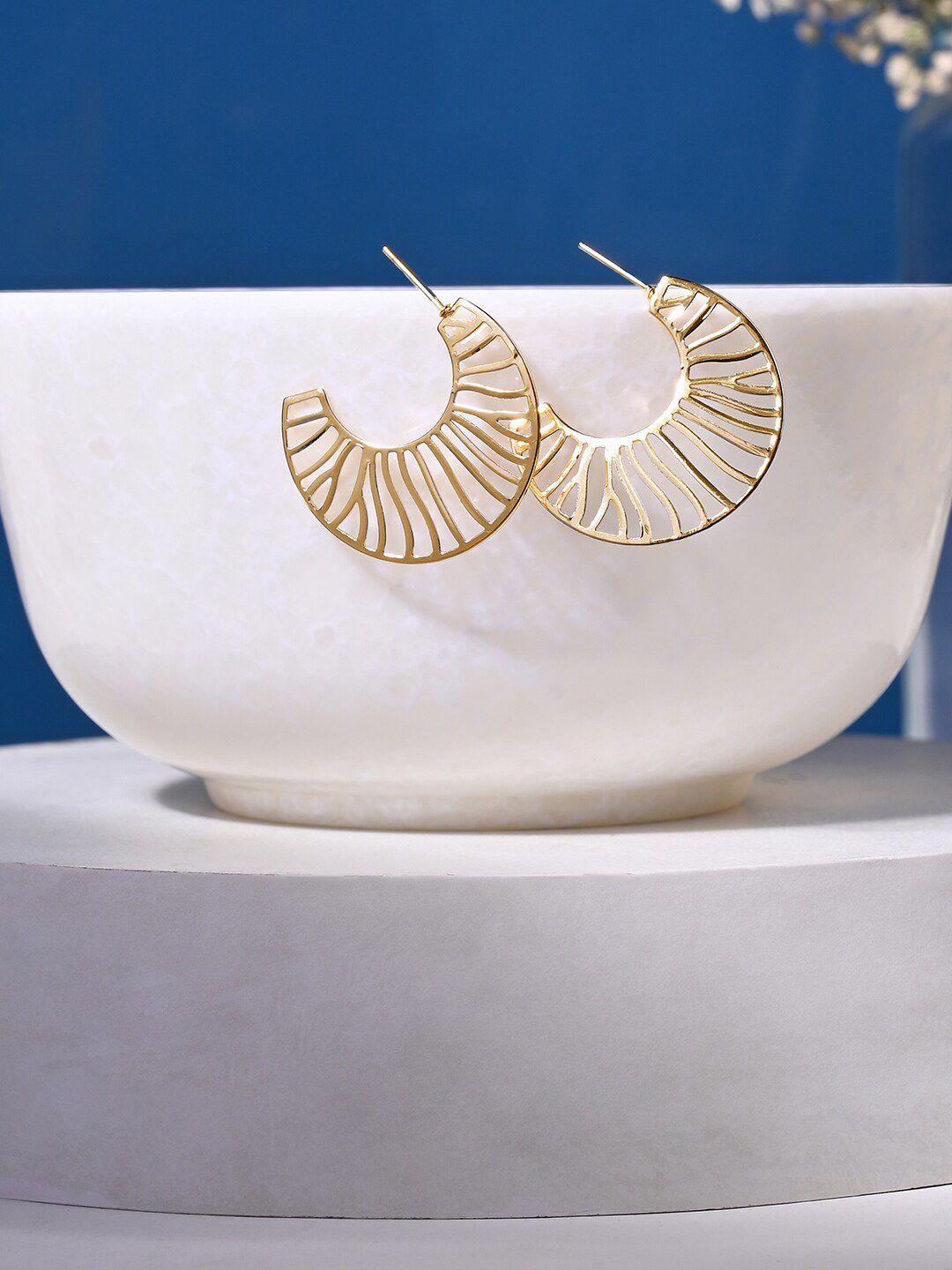 accessorize gold-plated classic half hoop earrings