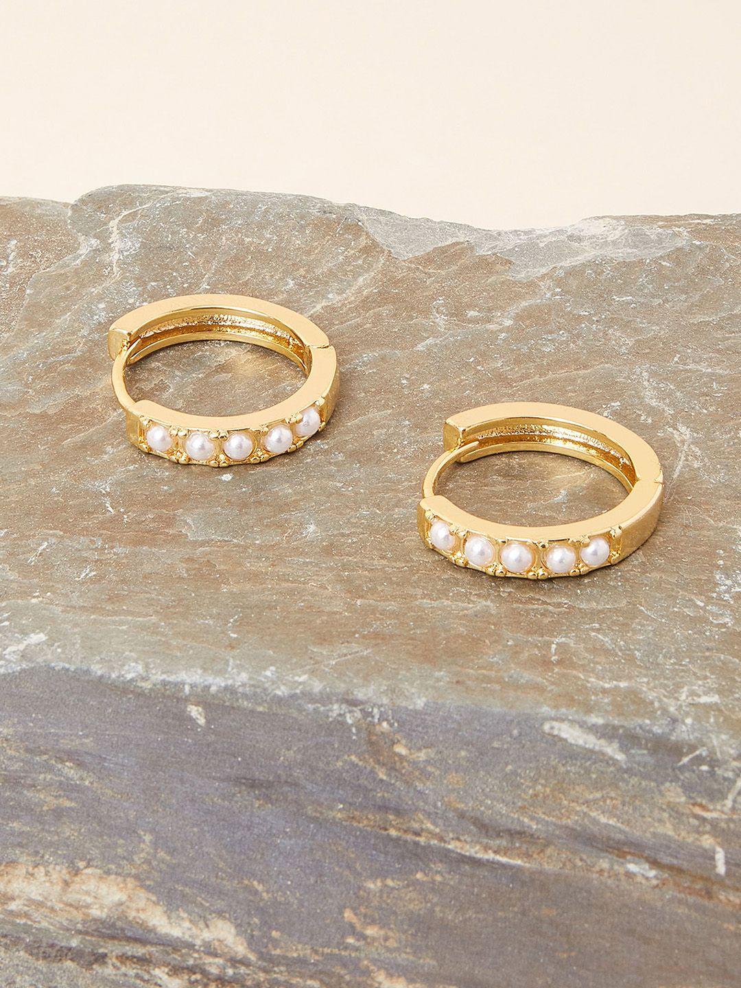 accessorize gold plated contemporary hoop earrings