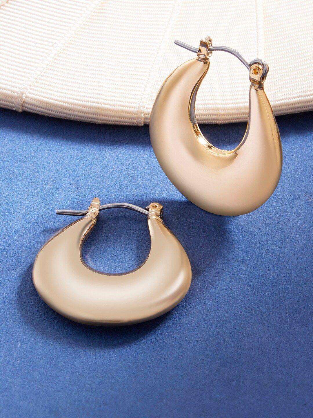 accessorize gold-toned circular hoop earrings