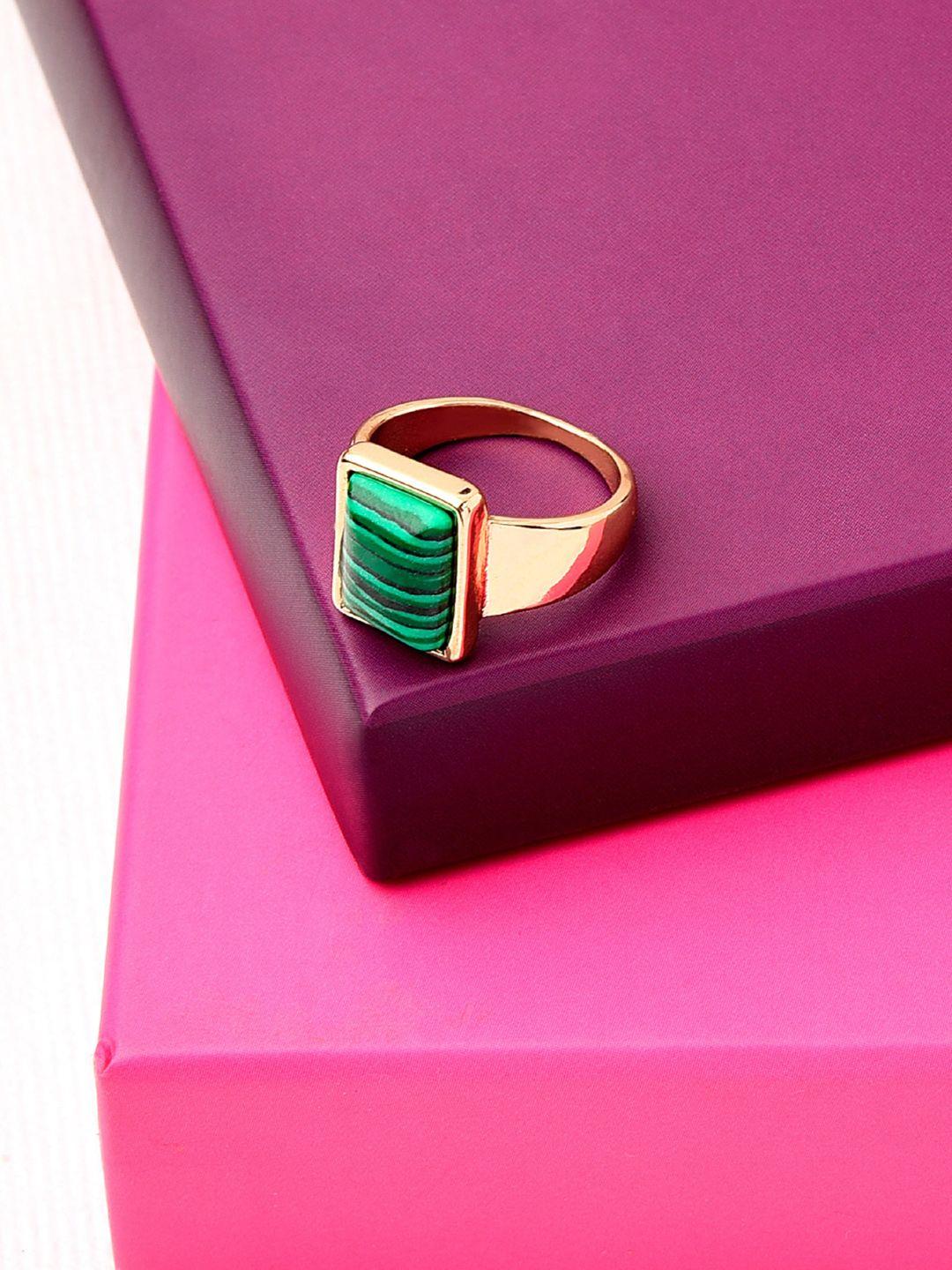 accessorize london crystal reconnected rectangle stone ring