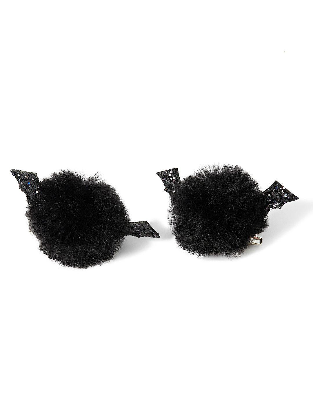 accessorize london girls set of 2 halloween pom pom hair clips
