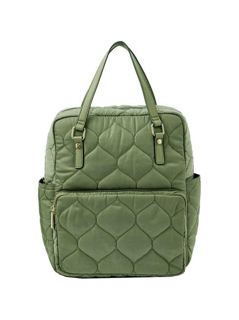 accessorize london khaki synthetic medium convertible backpack