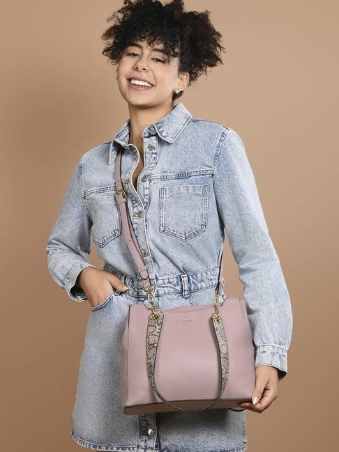 accessorize london pink solid handbag