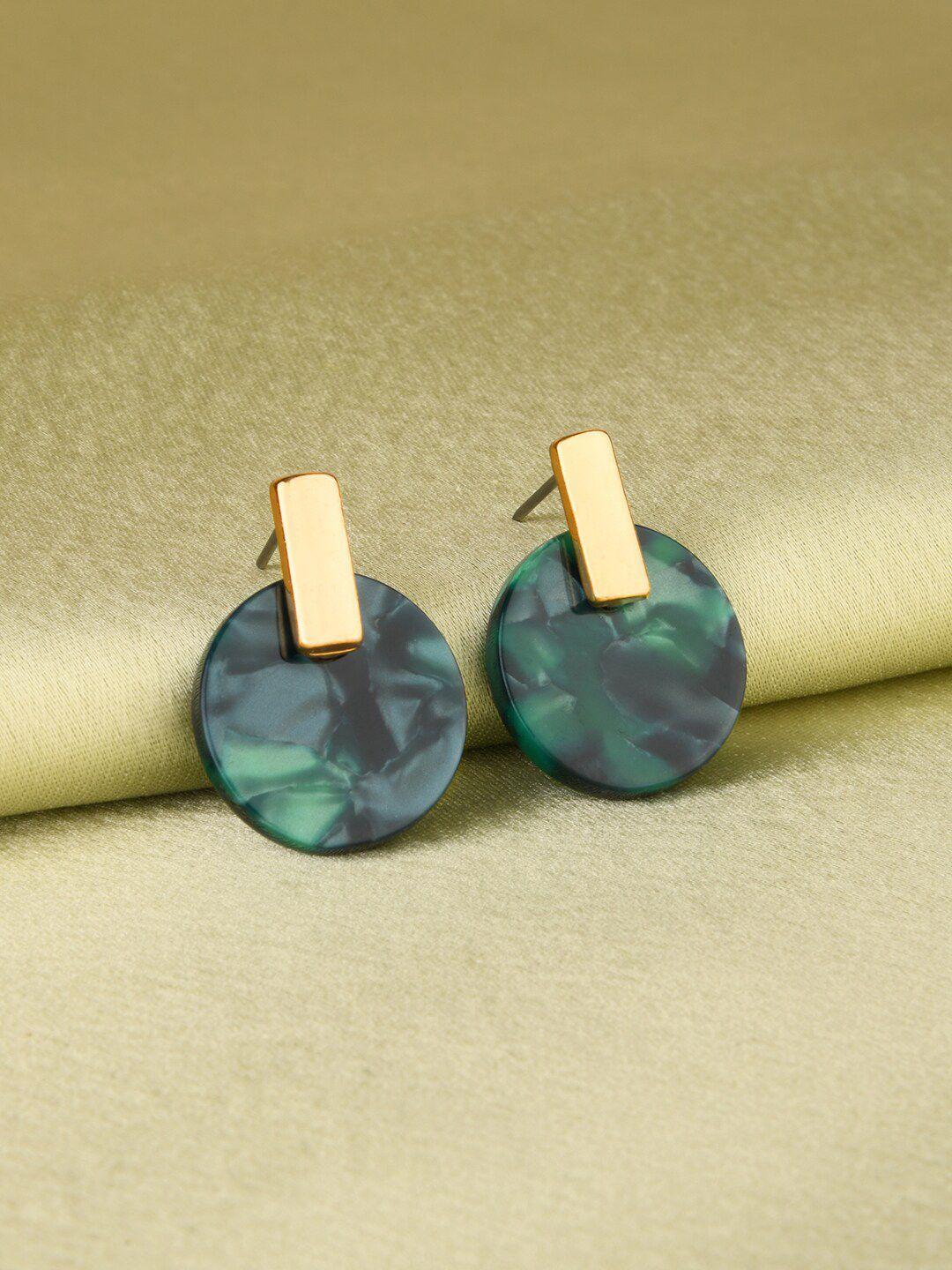 accessorize london willow resin disc circular studs earrings