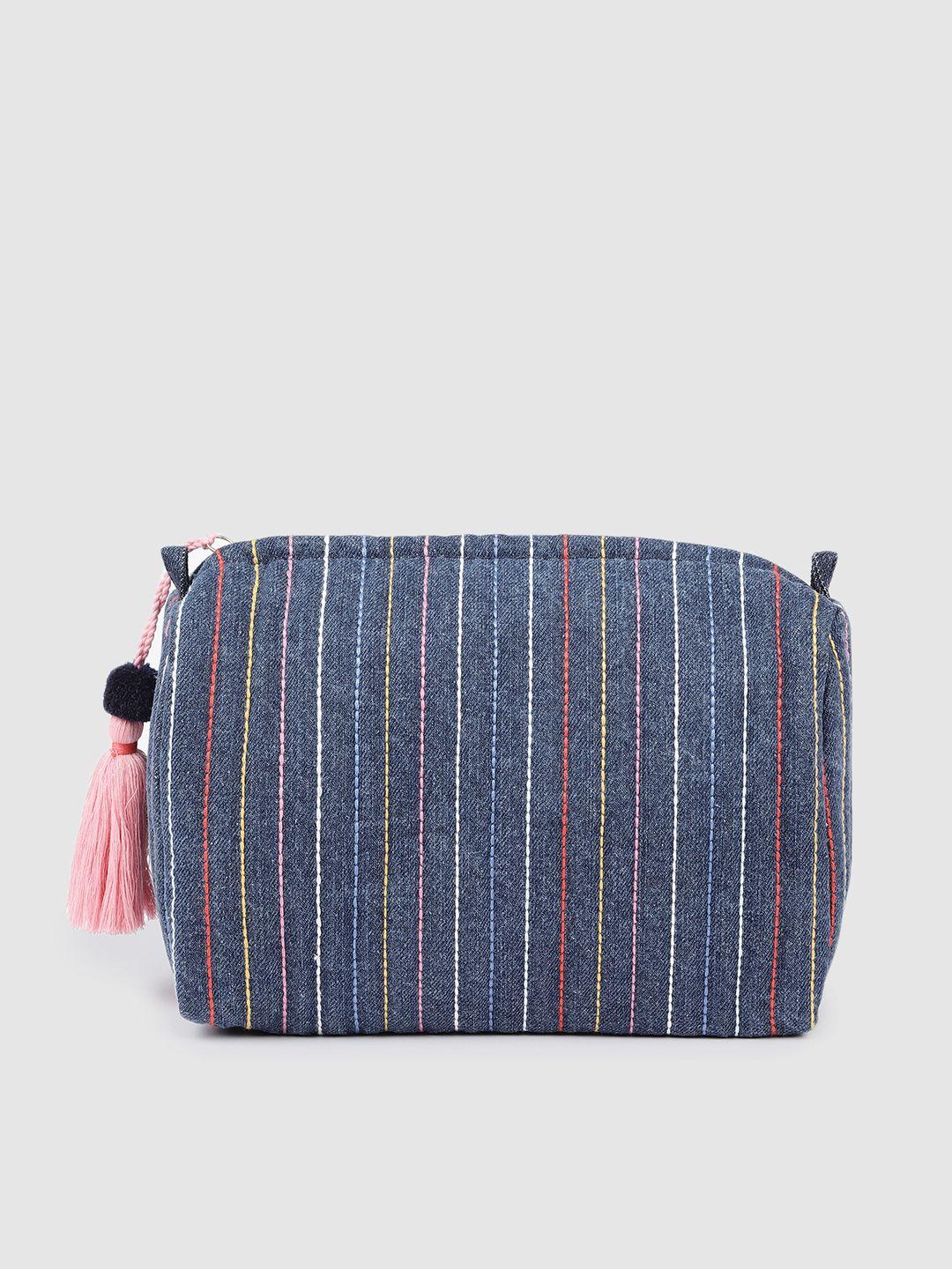 accessorize london women denim rainbow stitch purse