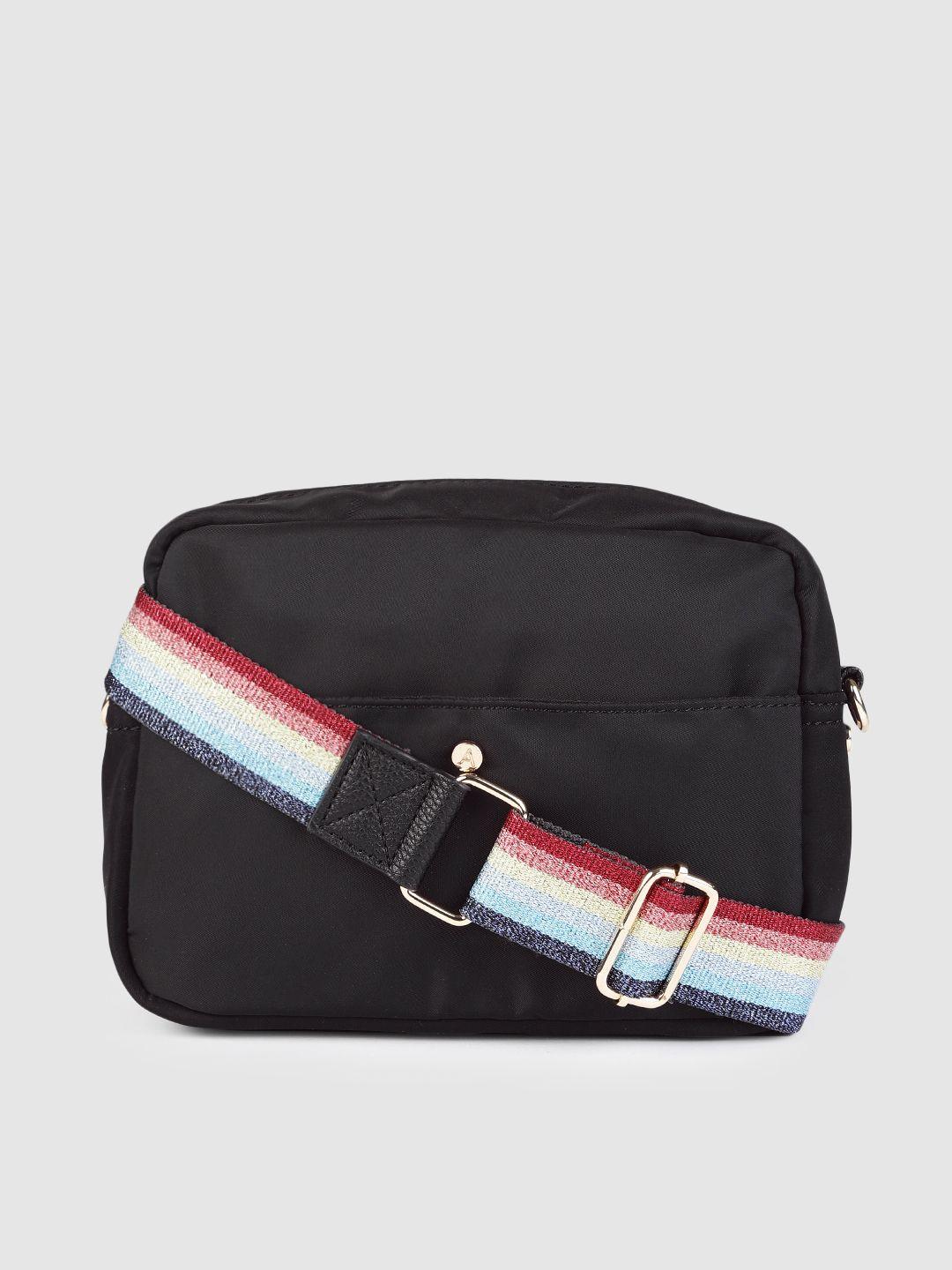 accessorize london women faux leather rainbow strap sling bag