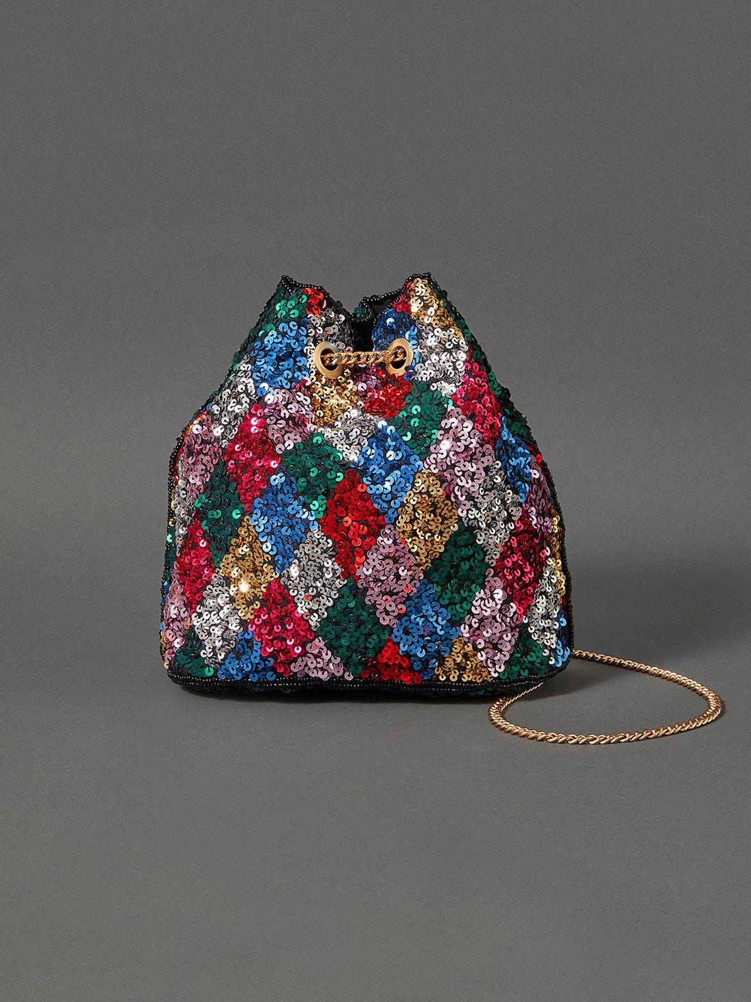 accessorize london women harlequin sequin sling bag