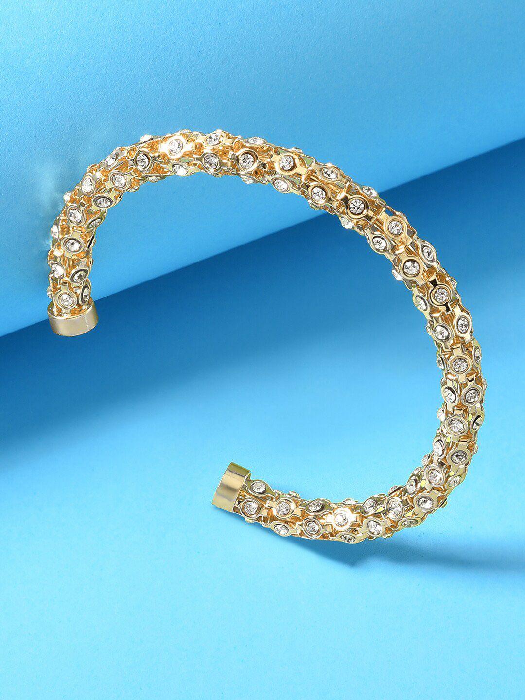 accessorize london women pastel pop gold crystal cuff bracelet