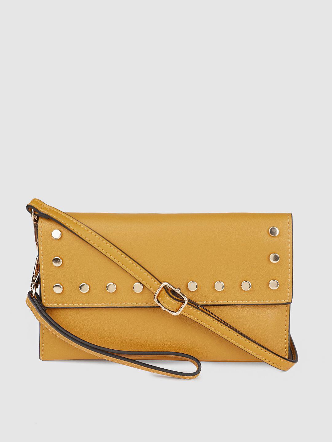 accessorize mustard solid purse