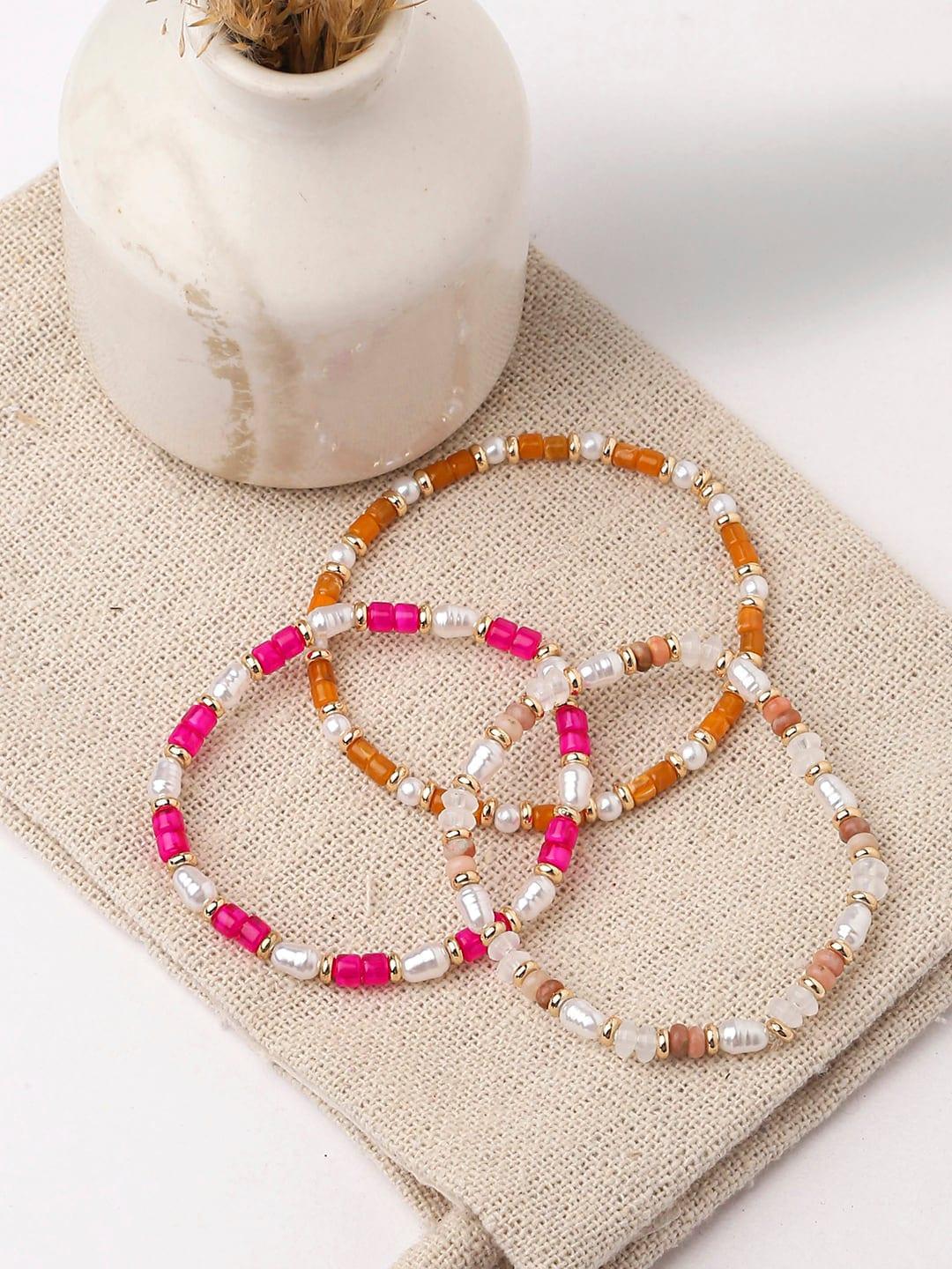 accessorize set of 3 crystals anklets