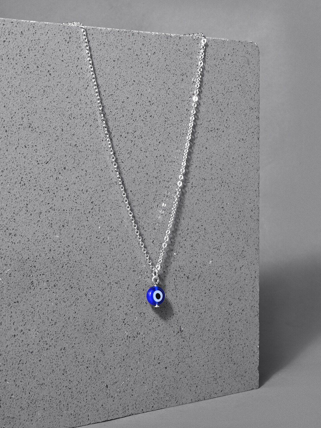accessorize silver-plated evil eye pendant necklace