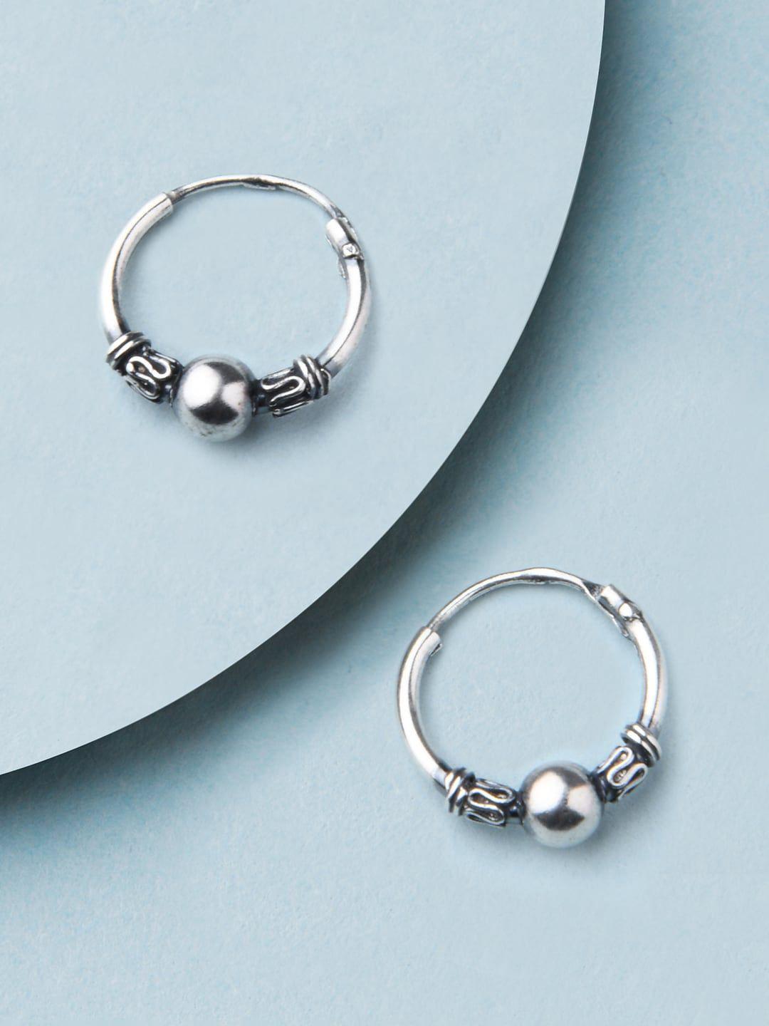 accessorize silver-toned circular hoop earrings