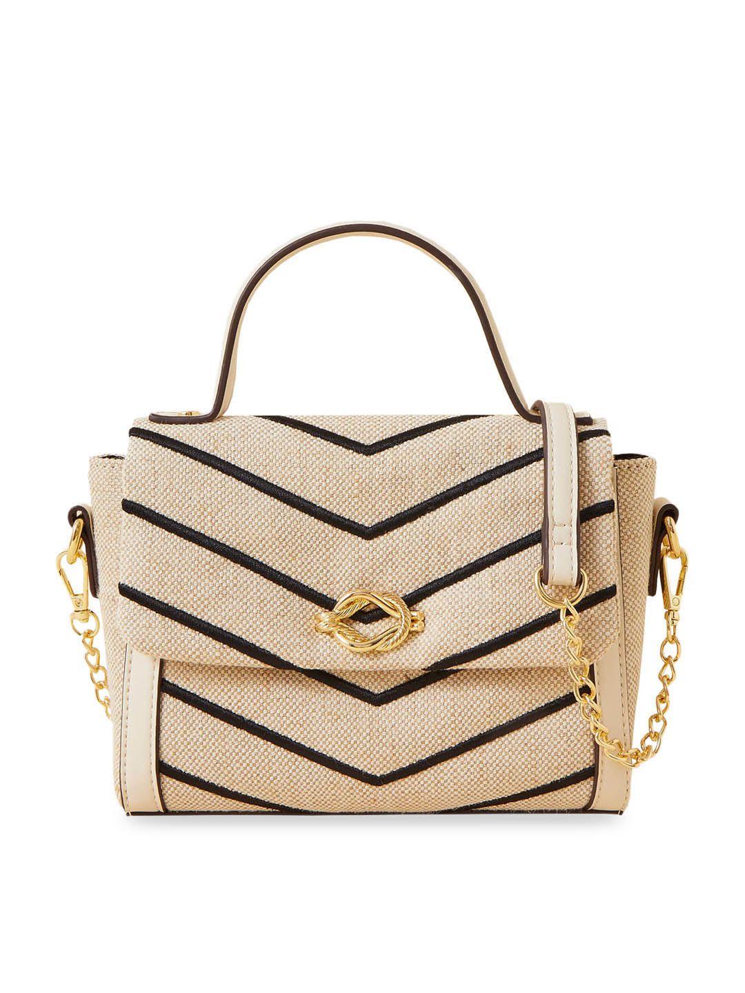 accessorize textured pu structured satchel with quilted