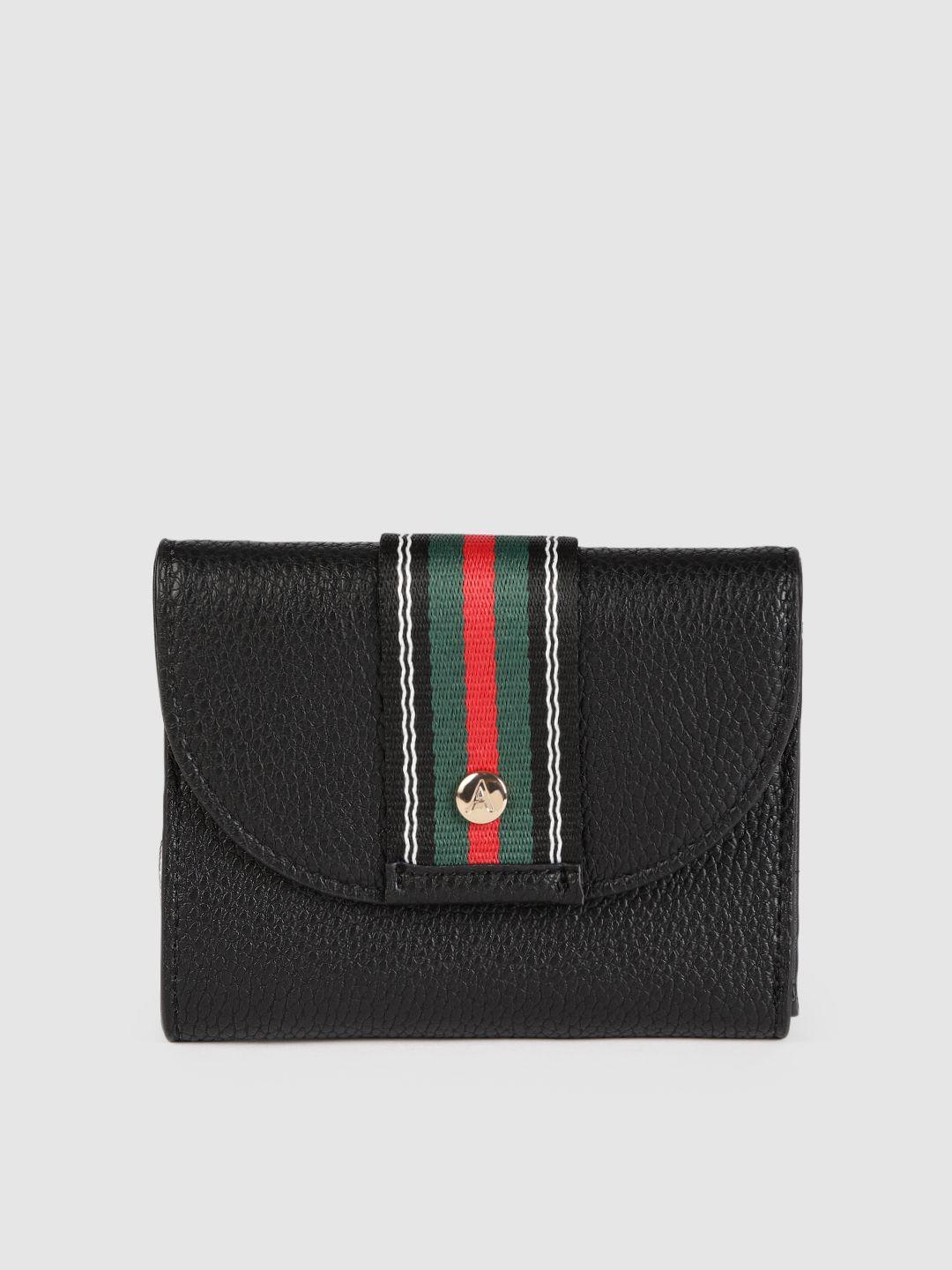 accessorize women black solid two fold wallet