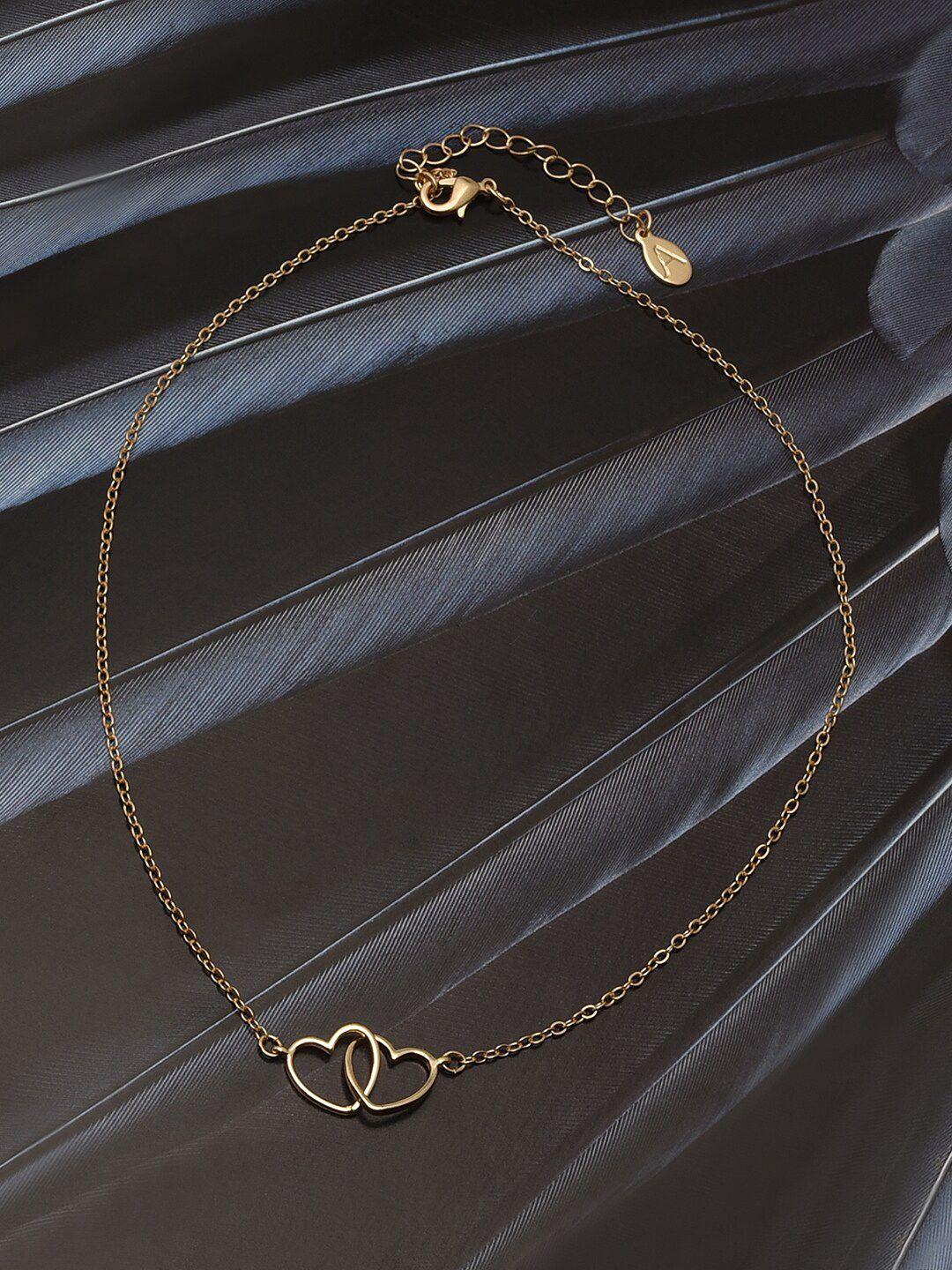 accessorize women linked hearts necklace
