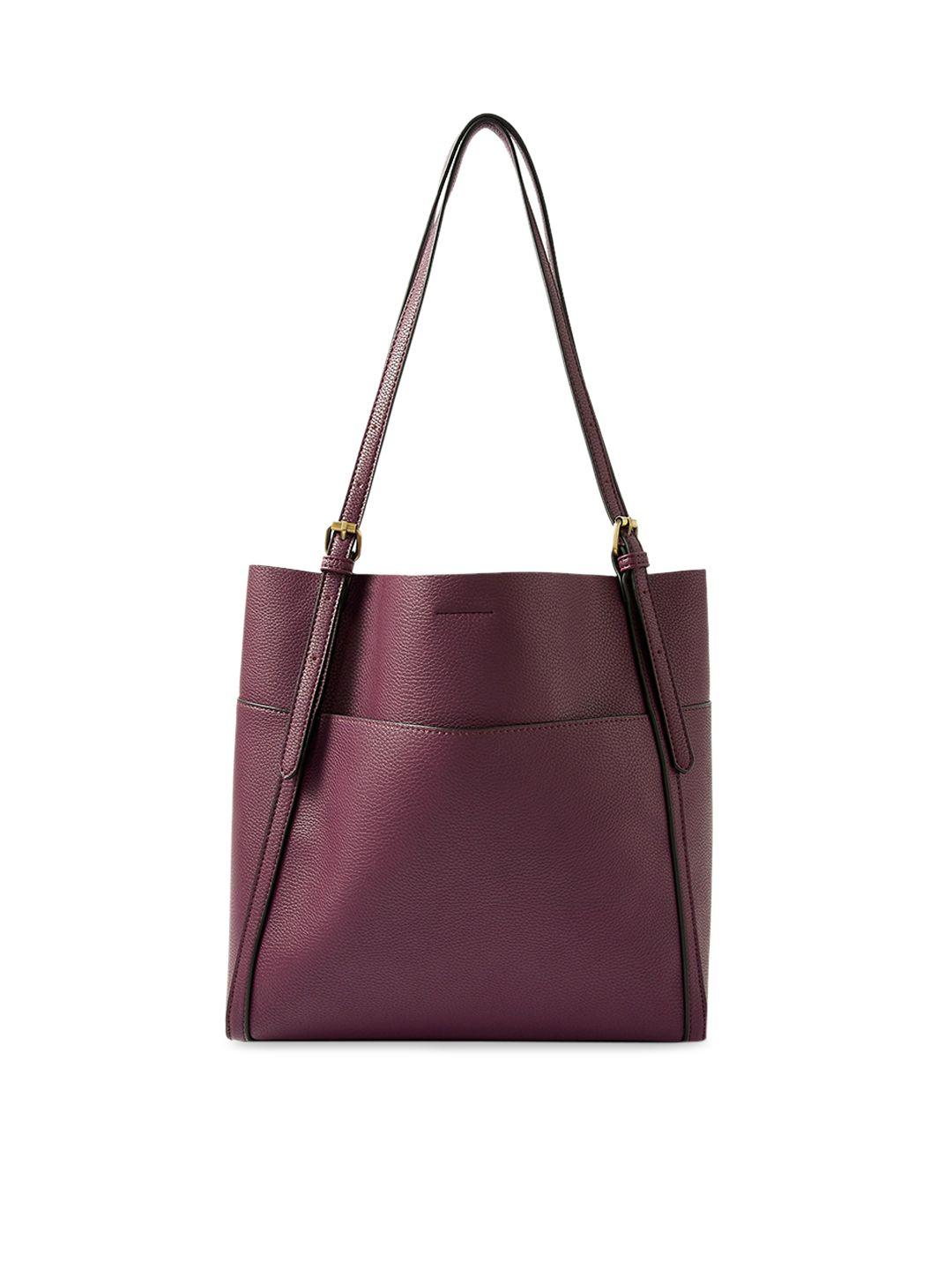 accessorize women maroon oversized structured tote bag