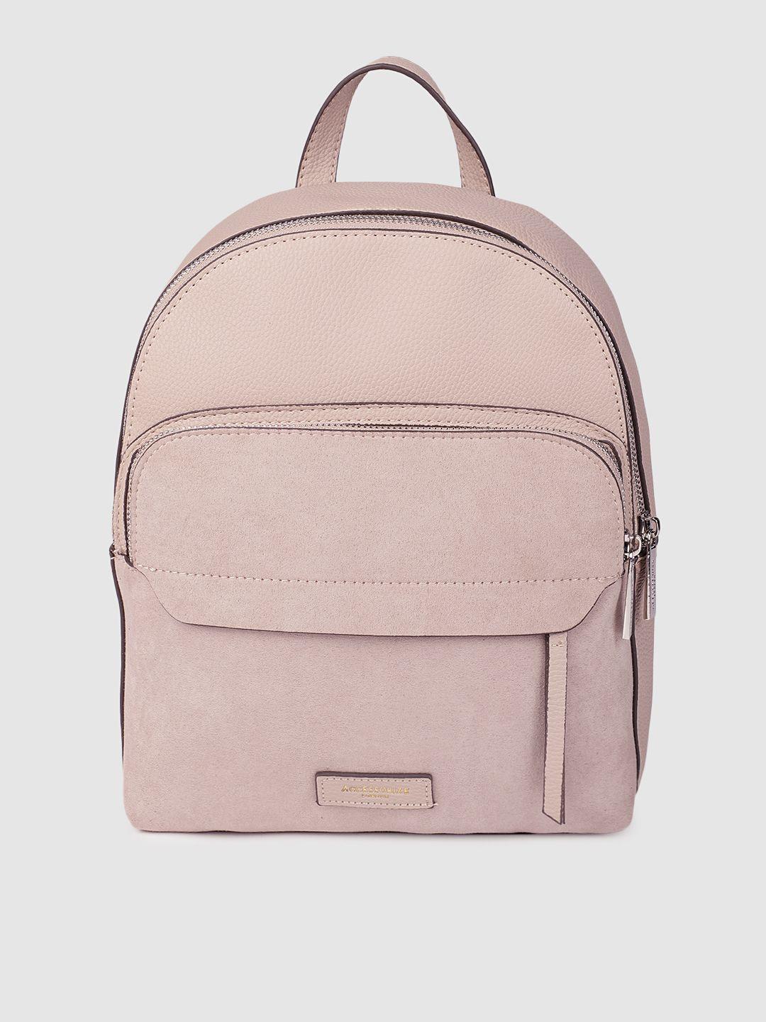 accessorize women pink solid backpack