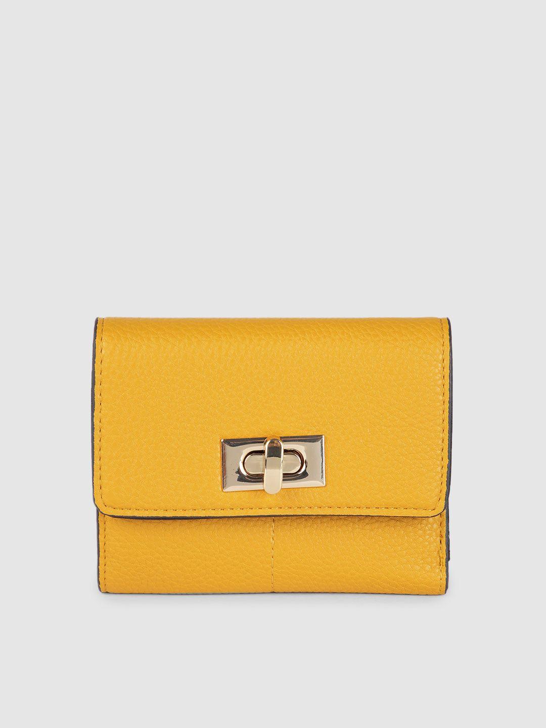 accessorize women yellow sandra purse three fold wallet