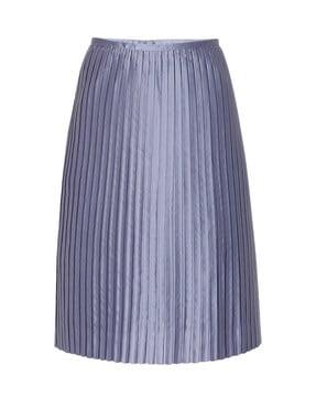 accordion pleated straight skirt