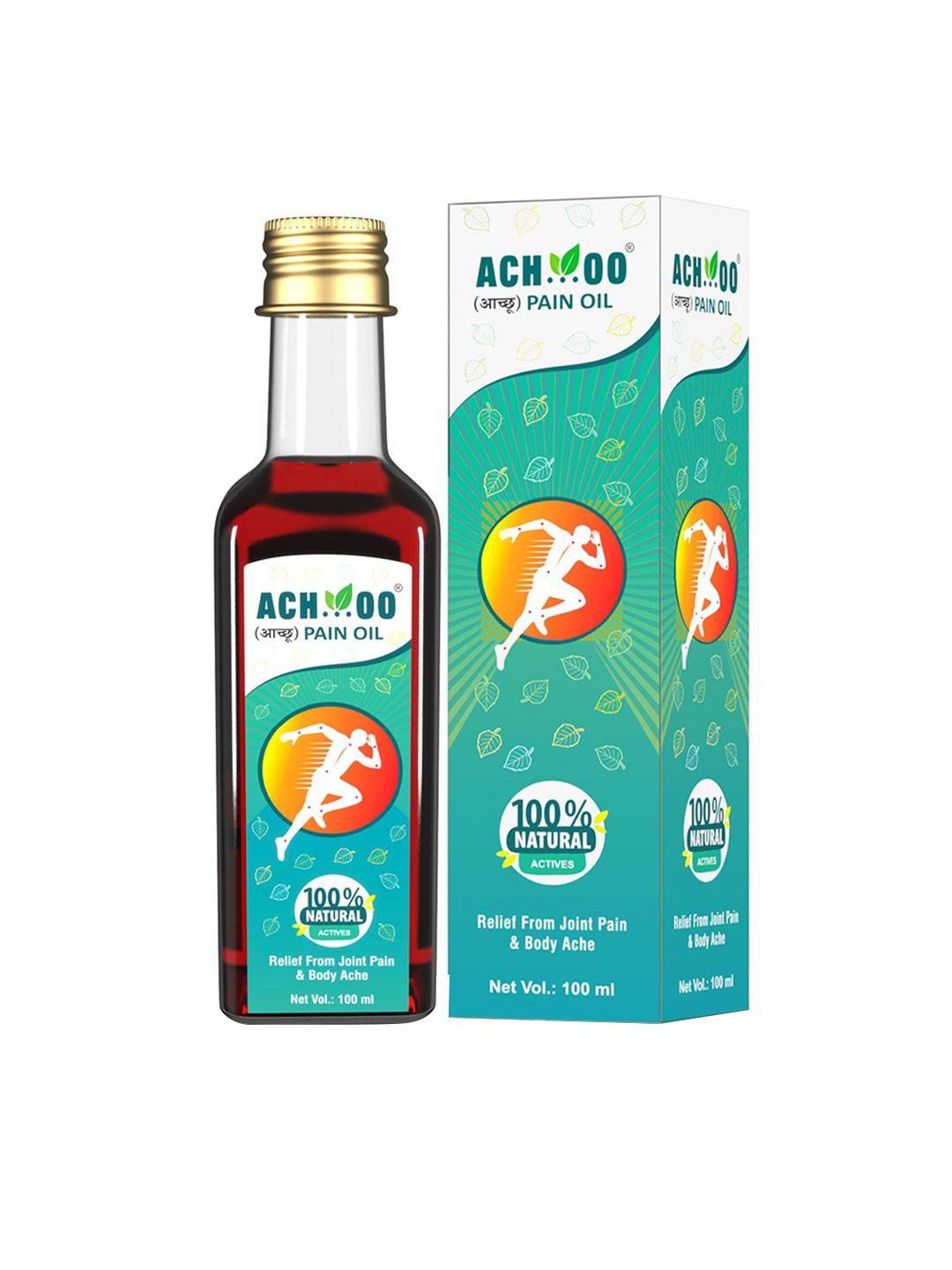 achoo pain relief herbal body oil for joint pain & muscle ache - 100ml