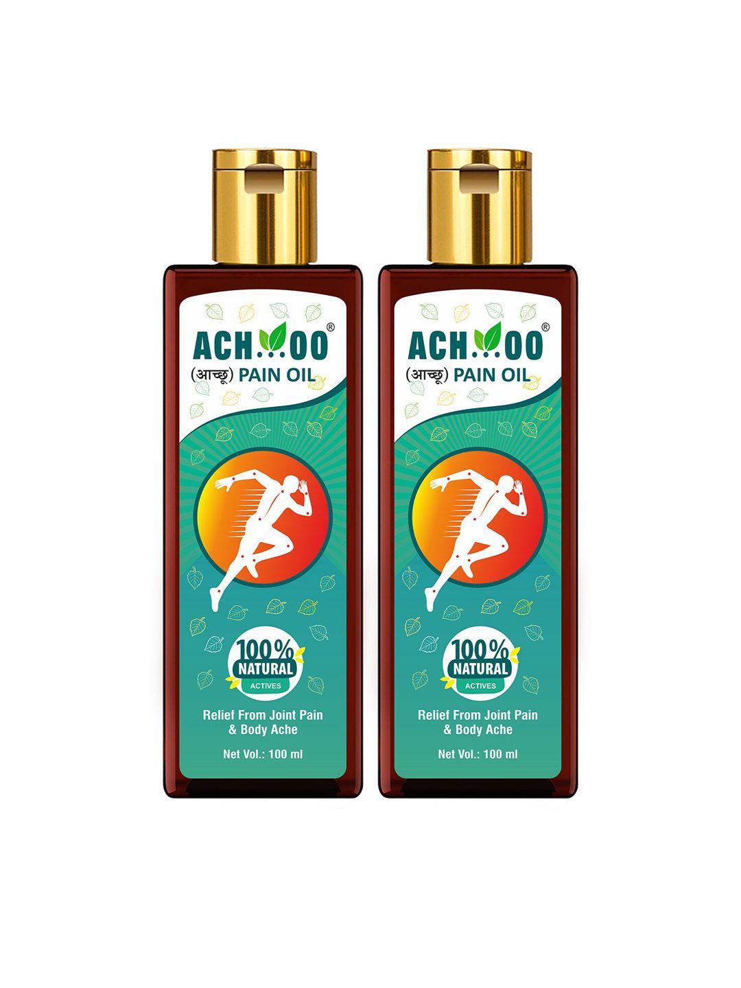 achoo set of 2 body pain oils for joint pain & body aches - 100ml each