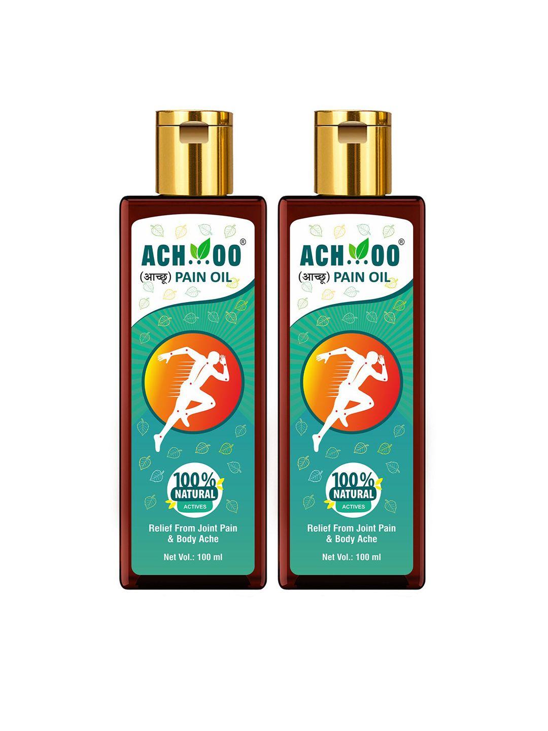 achoo set of 2 pain oil to relief from joint pains & body ache - 100 ml each