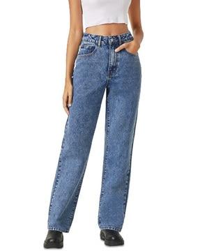 acid wash relaxed jeans