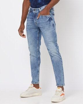 acid wash skinny fit jeans