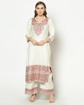 acro wool woven suit & dupatta unstitched dress material