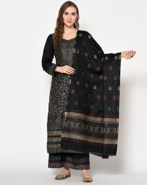 acro wool woven suit unstitched dress material