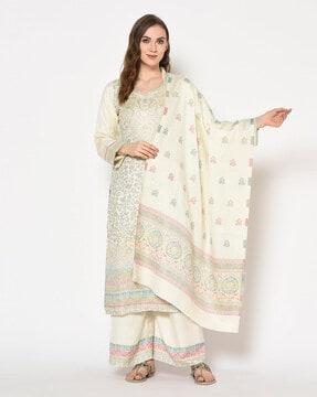 acro wool woven suit unstitched dress material