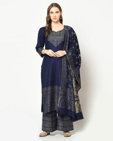 acro wool woven suit with kanthakari zari dupatta unstitched dress material