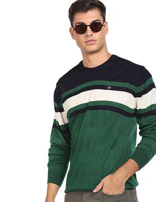 acrylic horizontal stripe sweater
