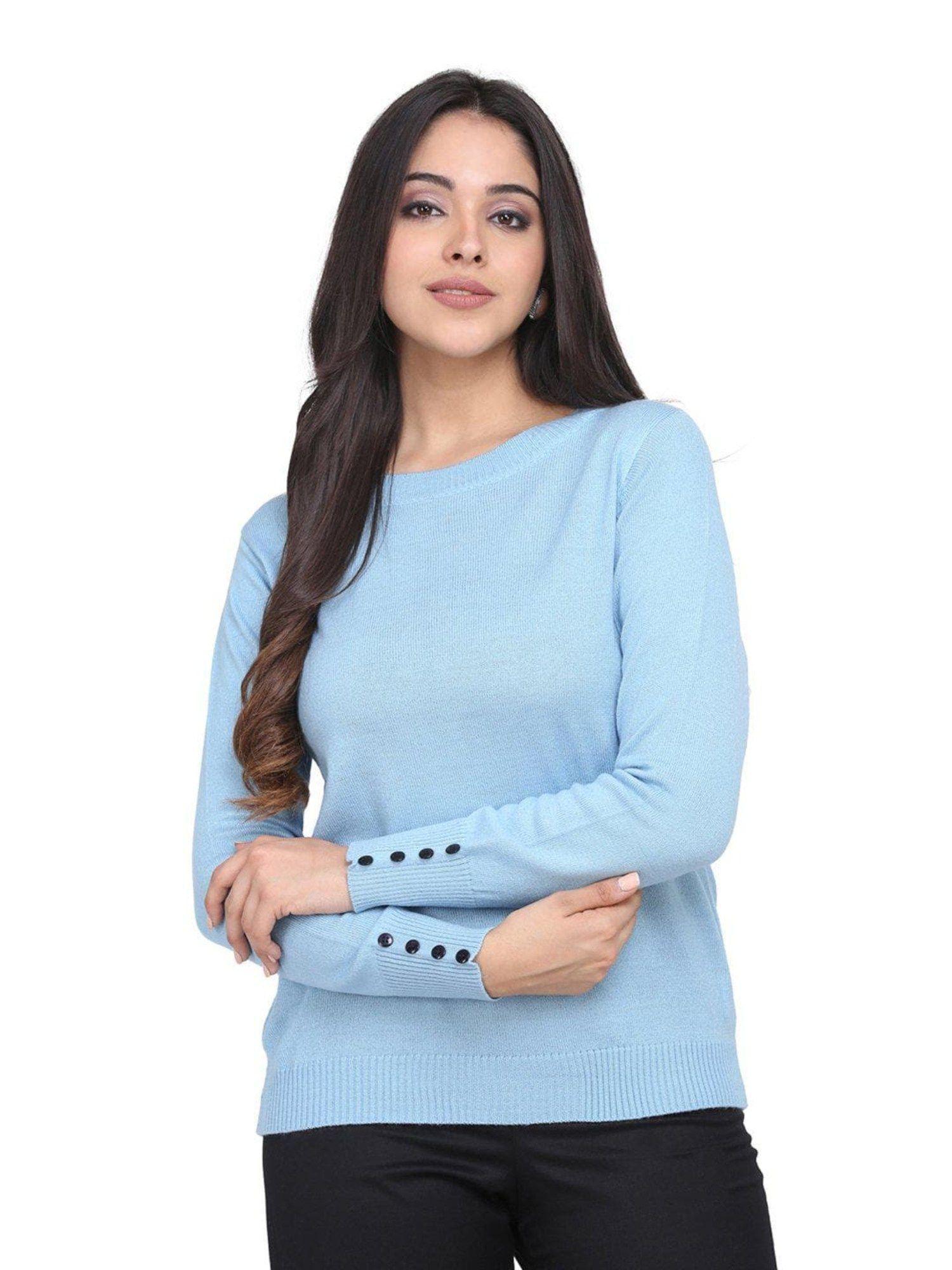 acrylic pullover sky blue